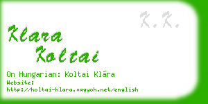 klara koltai business card
